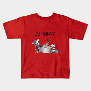 Be Happy With The Happy Zebra Kids T-Shirt